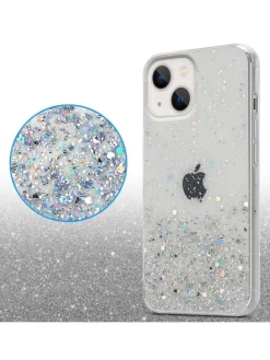 Hülle für Apple iPhone 13 MINI Glitter in Transparent mit Glitter