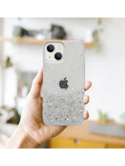 Hülle für Apple iPhone 13 MINI Glitter in Transparent mit Glitter