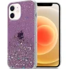 Hülle für Apple iPhone 12 MINI Glitter in Lila mit Glitter
