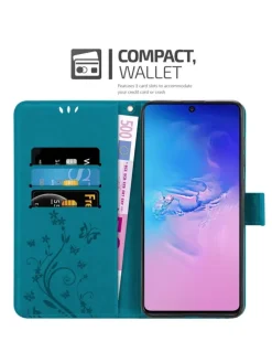 Hülle für Samsung Galaxy A91 / S10 LITE / M80s in FLORAL BLAU