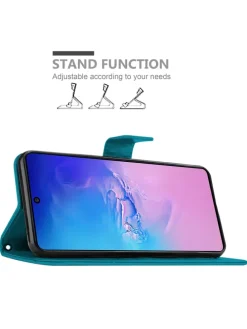 Hülle für Samsung Galaxy A91 / S10 LITE / M80s in FLORAL BLAU