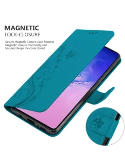 Hülle für Samsung Galaxy A91 / S10 LITE / M80s in FLORAL BLAU