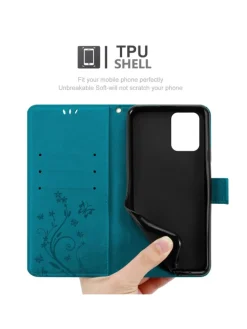 Hülle für Samsung Galaxy A91 / S10 LITE / M80s in FLORAL BLAU