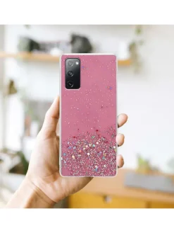 Hülle für Samsung Galaxy S20 FE Glitter in Rosa mit Glitter