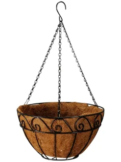 Hängeampel in Schwarz - (H)15 x Ø 30,5 cm