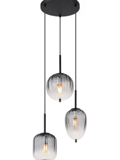 Hängeleuchte "Attila" in Schwarz - (H)120 x Ø 46 cm