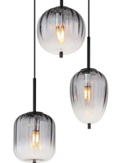 Hängeleuchte "Attila" in Schwarz - (H)120 x Ø 46 cm