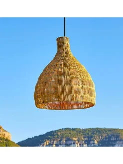 Hängeleuchte ''Bella'' in Hellbraun - (H)38 x Ø 33 cm