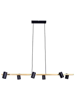 Hängeleuchte "Frida" in Gold/ Schwarz - (B)120 x (H)115 x (T)23 cm