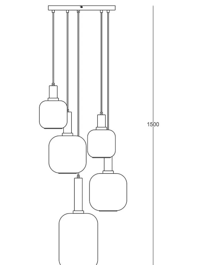 Hängeleuchte "Fumo" in Schwarz