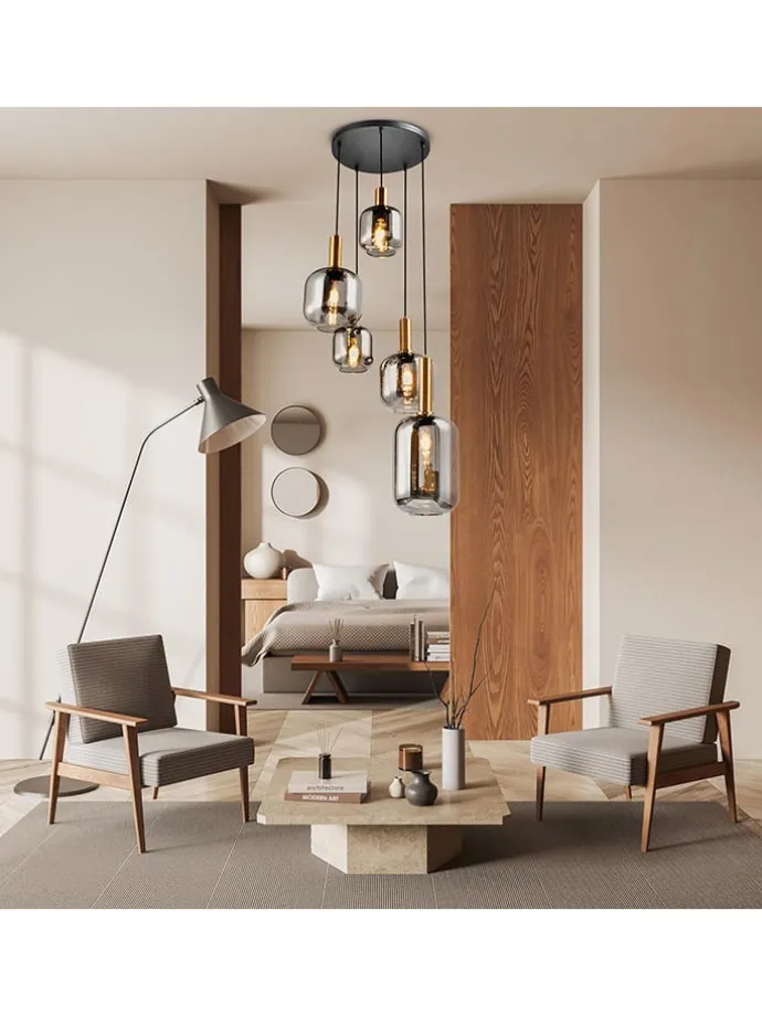 Hängeleuchte "Fumo" in Schwarz