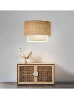 Hängeleuchte "Gharib "in Beige - (H)20 x Ø 30 cm