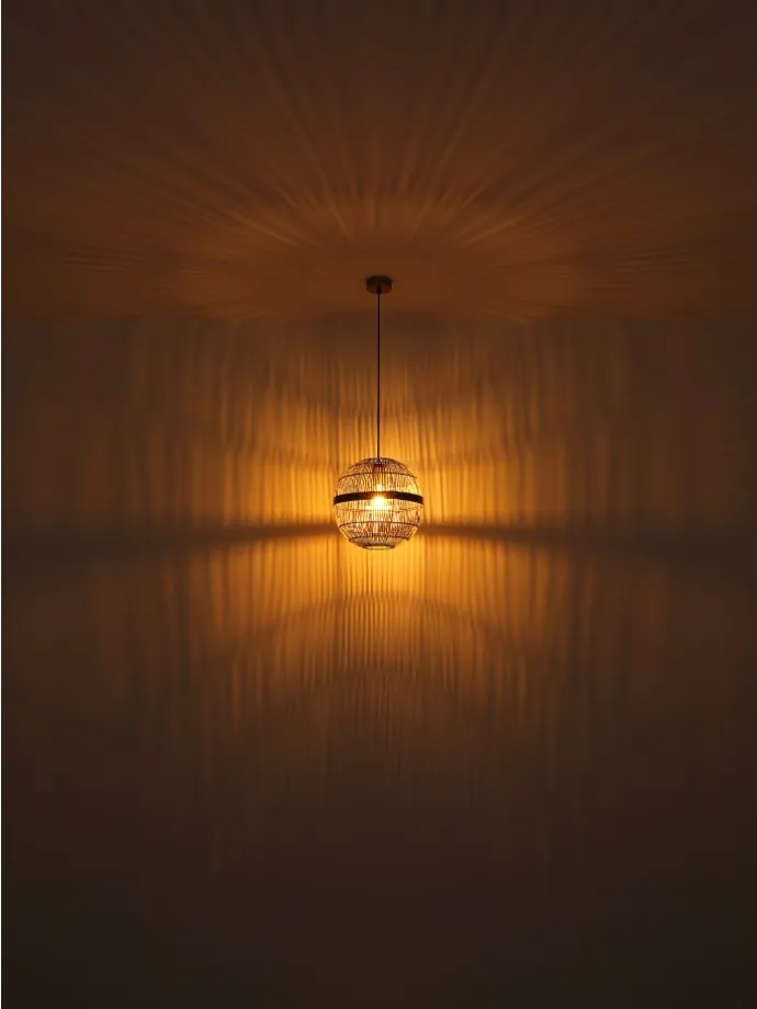 Hängeleuchte "HERMI II" in gold