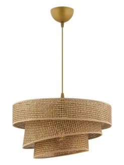 Hängeleuchte in Beige/ Gold - Ø 40 cm