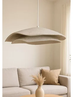 Hängeleuchte in Creme - (H)65 x Ø 50 cm