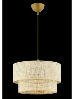 Hängeleuchte in Creme/ Gold - Ø 30 cm