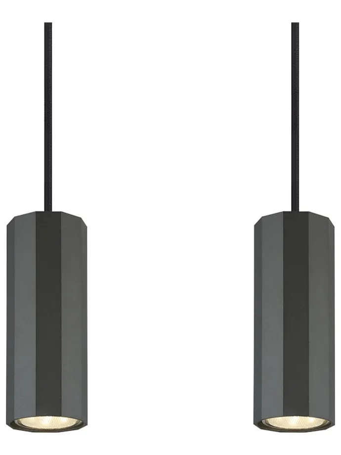 Hängeleuchte in Grau - (L)61 x (B)6 x (H)120 cm