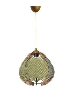 Hängeleuchte in Grün - (B)25 x (H)70 cm