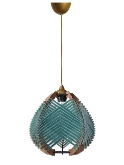 Hängeleuchte in Grün - (H)70 x Ø 25 cm