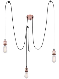 Hängeleuchte in Kupfer - (H)200 x Ø 12 cm