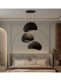 Hängeleuchte in Schwarz - (B)80 x (H)120 cm