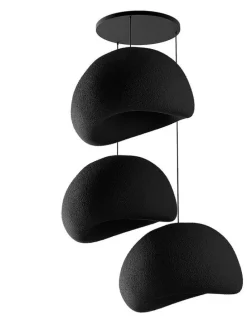 Hängeleuchte in Schwarz - (B)80 x (H)120 cm