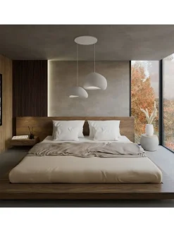 Hängeleuchte in Weiß - (B)75 x (H)120 cm