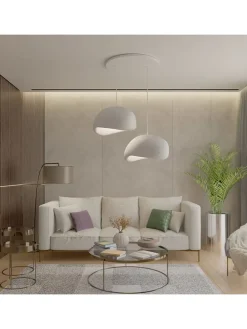 Hängeleuchte in Weiß - (B)60 x (H)120 cm