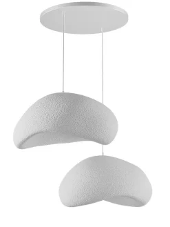 Hängeleuchte in Weiß - (B)60 x (H)120 cm