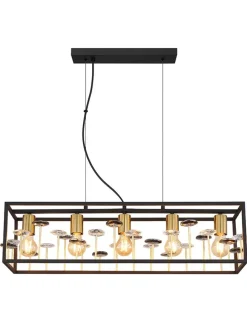 Hängeleuchte ''Lisbon'' in Schwarz - (B)77 x (H)120 x (T)18 cm