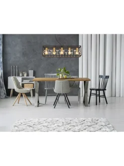 Hängeleuchte ''Lisbon'' in Schwarz - (B)77 x (H)120 x (T)18 cm