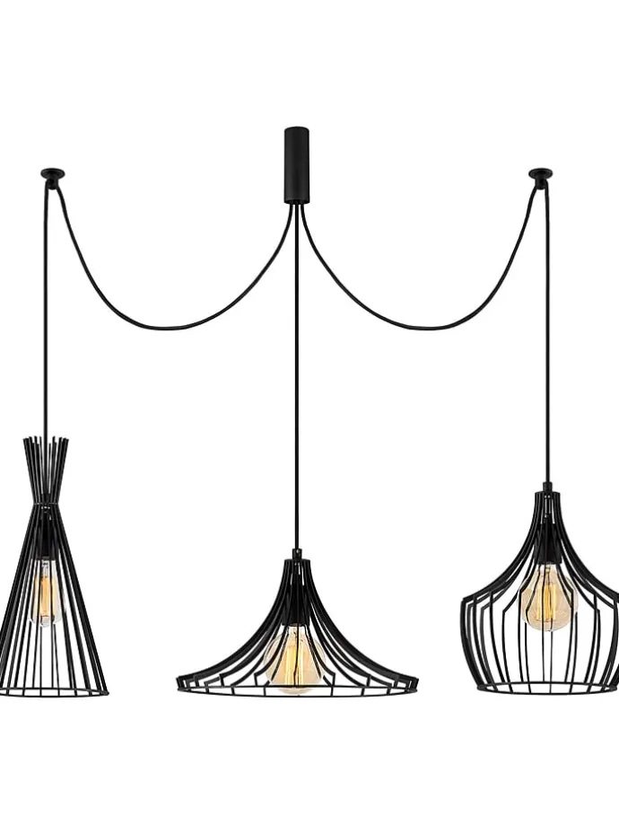 Hängeleuchte "Mezopotamya" in Schwarz - Ø 114 cm