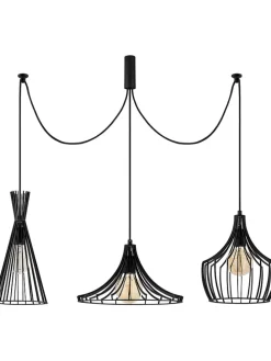 Hängeleuchte "Mezopotamya" in Schwarz - Ø 114 cm