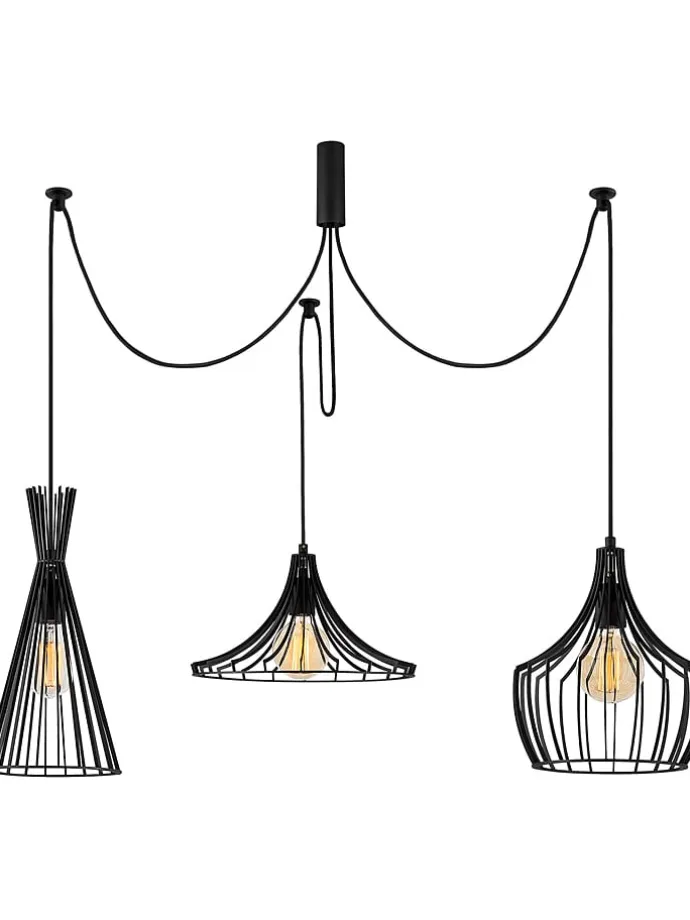Hängeleuchte "Mezopotamya" in Schwarz - Ø 114 cm