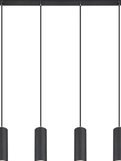 Hängeleuchte "Robby" in Schwarz - (L)65 x (B)6 x (H)120 cm