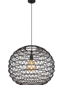 Hängeleuchte "Senni" in Schwarz - (H)120 x Ø 59 cm