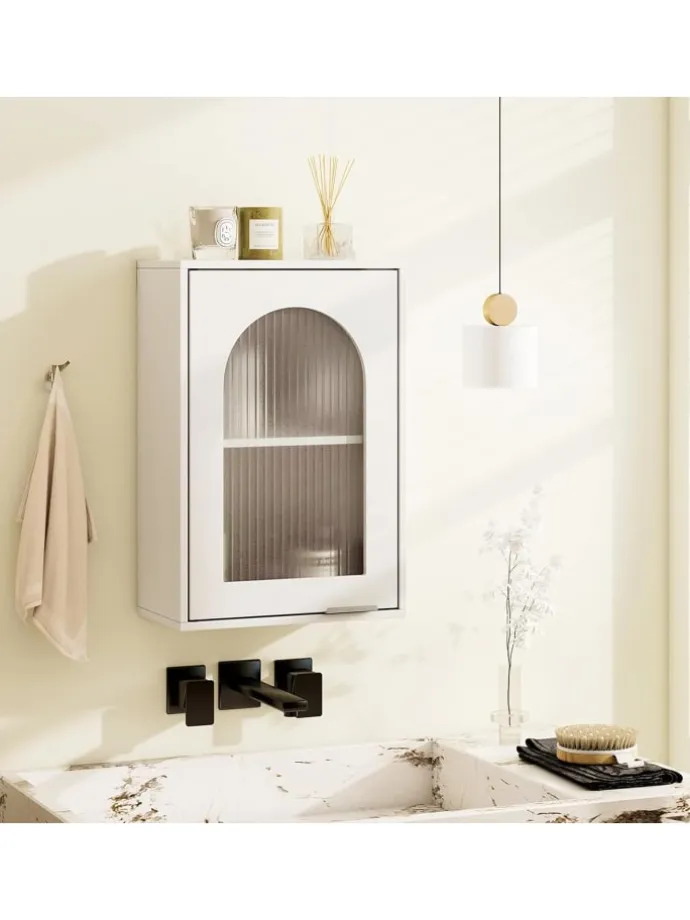 Hängeschrank Bad in Weiß