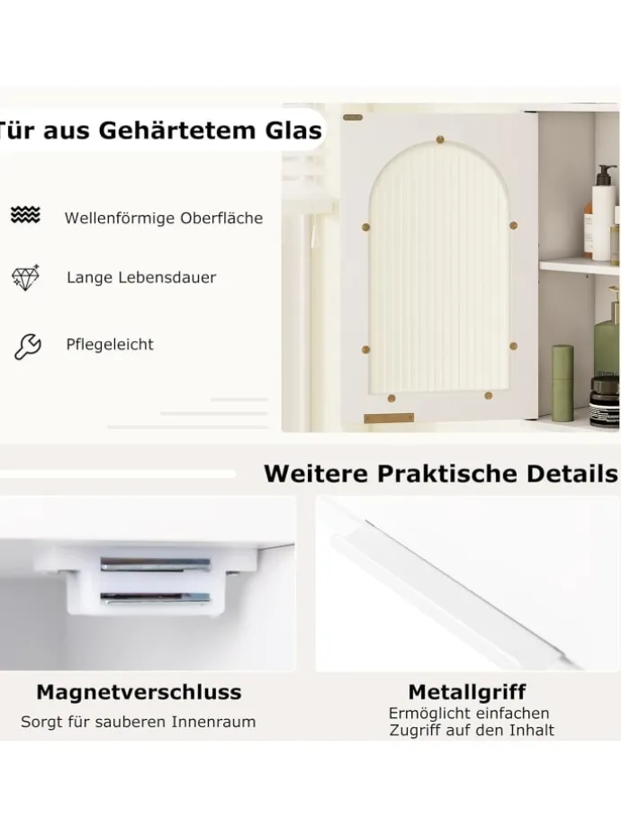 Hängeschrank Bad in Weiß