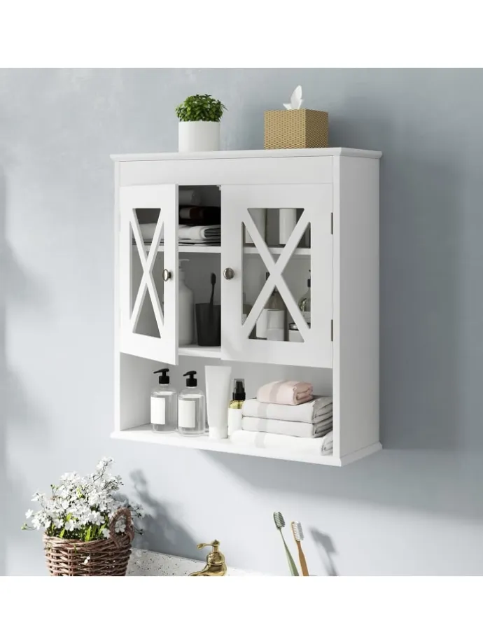 Hängeschrank Badezimmer in Weiß