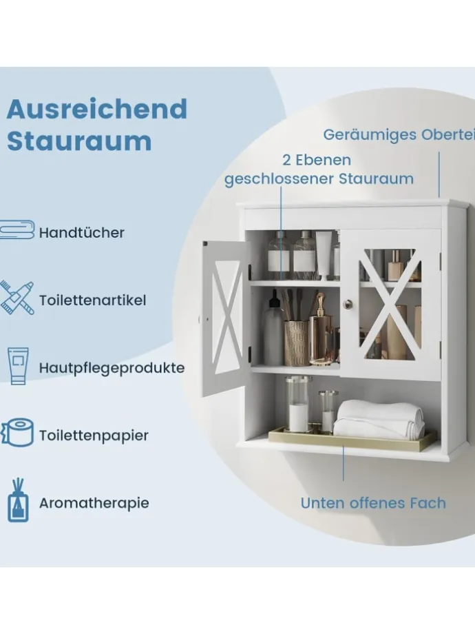 Hängeschrank Badezimmer in Weiß