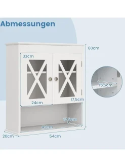 Hängeschrank Badezimmer in Weiß