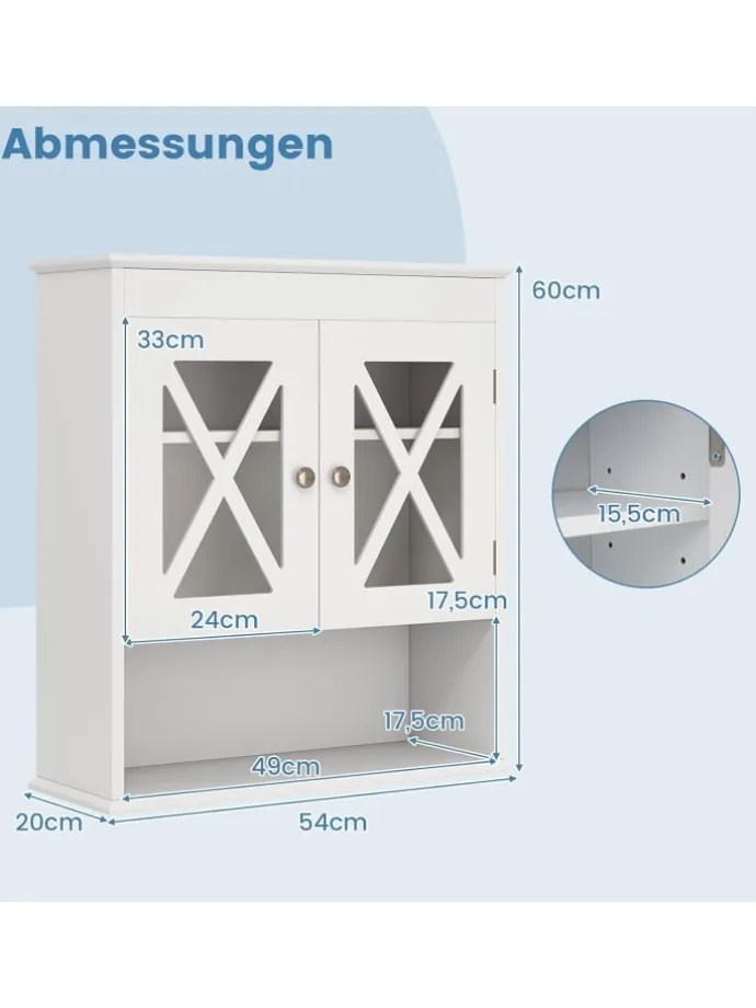 Hängeschrank Badezimmer in Weiß