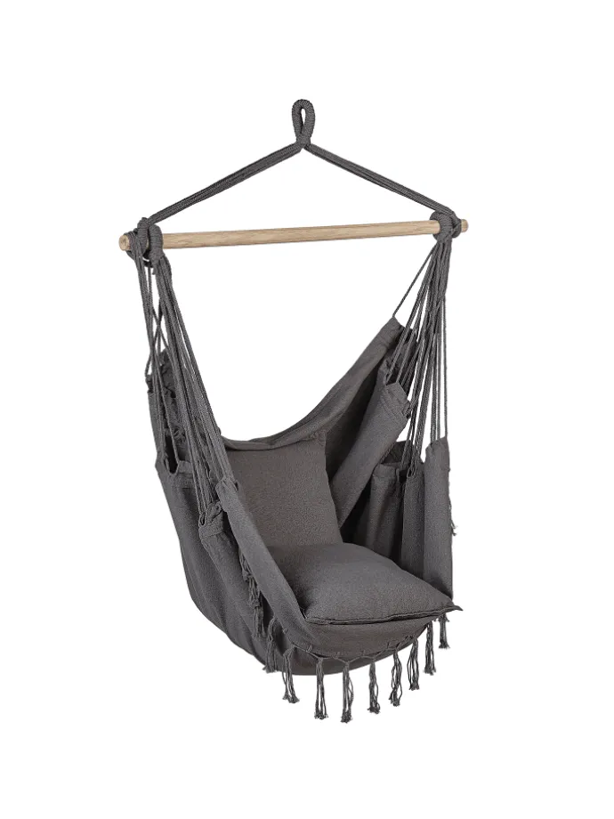 Hängesessel BONEA in Grau - (W) 95 x (H) 125 x (L) 55 cm