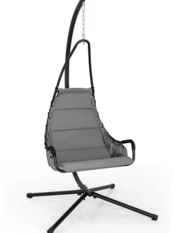 Hängesessel mit Gestell in Grau