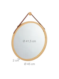 Hängespiegel in Natur - Ø 45 cm