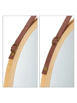 Hängespiegel in Natur - Ø 45 cm