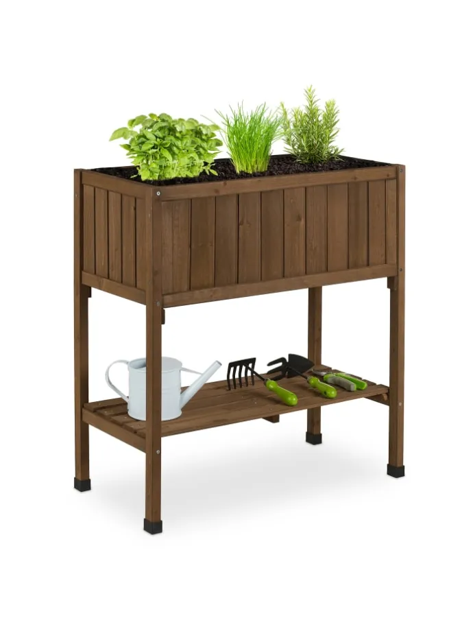 Hochbeet in Braun - (B)74 x (H)80 x (T)38 cm