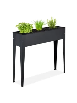 Hochbeet in Schwarz - (B)99 x (H)83 x (T)26 cm