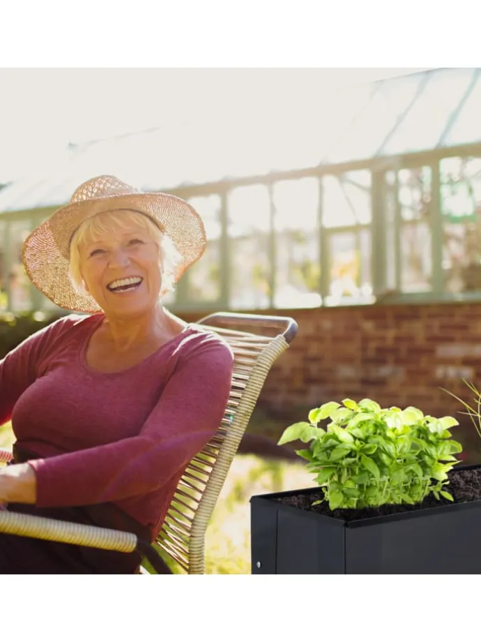 Hochbeet in Schwarz - (B)99 x (H)83 x (T)26 cm