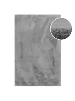 Hochflorteppich Alice in grau